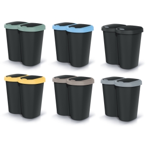 Kosz na śmieci Compacta B Duo NDBS40 40 L CZARNY - Keden