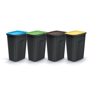 zestaw 4 koszy do segregacji Compacta Q Flap Plus set 35 L