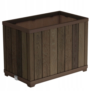 Keter Deco Rectangle Planter Tall - donica skrzyniowa orzech