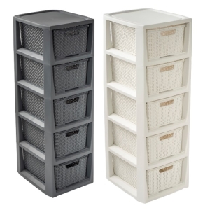 Regał Rattanowy Pięcioczęściowy  5 x 7L BRANQ