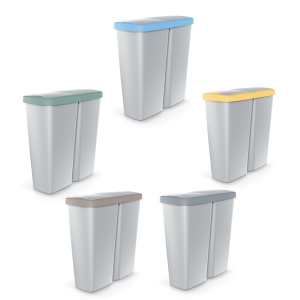 Kosz na śmieci Compacta Q Duo NDAB50 50 L SZARY - Keden
