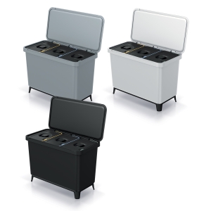 Kosze do segregacji odpadów Systema NKS45W3 3x10 L - Keden