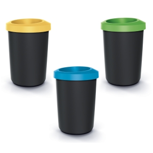 zestaw koszy na śmieci z kołnierzem Compacta R Drop Set 3 x 45 L