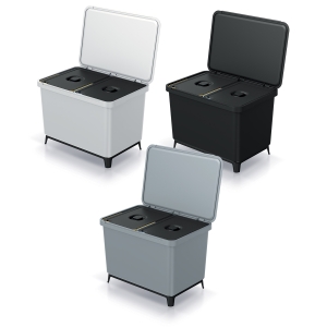Kosze do segregacji odpadów Systema NKS60W2 2x23 L - Keden