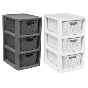 Regał Rattanowy Trzyczęściowy 3 x 7L BRANQ