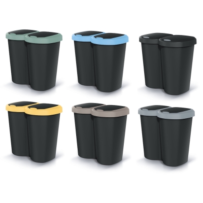 Kosz na śmieci Compacta B Duo NDBS40 40 L CZARNY - Keden