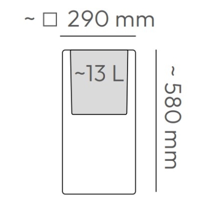 Prosperplast ETHICK Doniczka CUBLA SQUARE high TCLS30H
