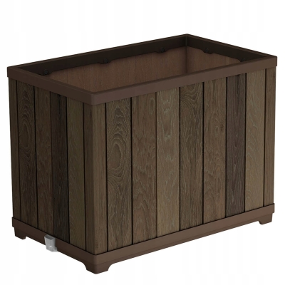 Keter Deco Rectangle Planter Tall - donica skrzyniowa orzech