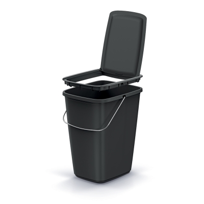 Kosz/wiaderko na śmieci z klapą Compacta Q Flap Basic 12 L
