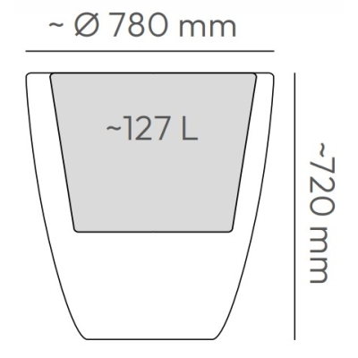 Prosperplast ETHICK - Donica Defora TDE80 - kolor terakota