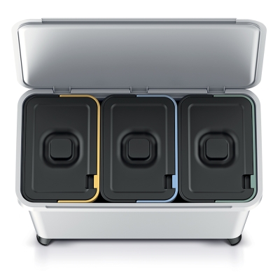 Kosze do segregacji odpadów Systema NKS45W3 3x10 L - Keden