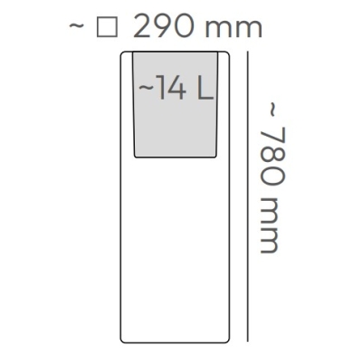 Prosperplast ETHICK Doniczka CUBLA SQUARE slim TCLSS30