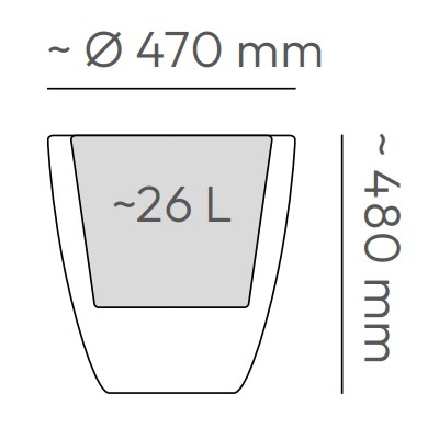Prosperplast ETHICK - Donica Defora TDE48 - kolor węgiel drzewny