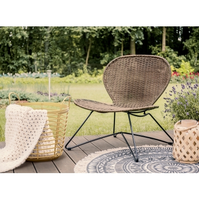 Kosz z ekomateriału Zoe Basket Eco Wood 370W 25 litrowy