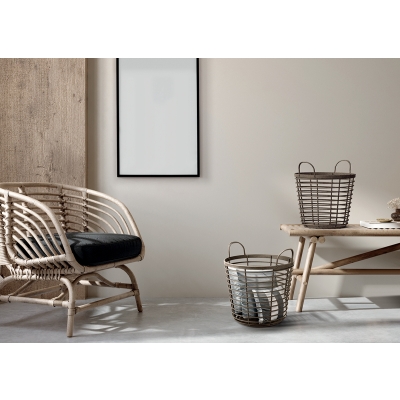 Kosz z ekomateriału Zanzi Basket Eco Wood 430W 40 litrowy