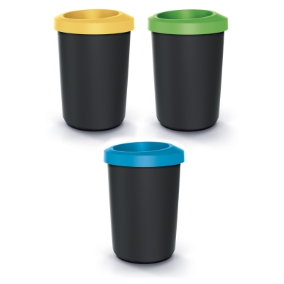 zestaw koszy na śmieci z kołnierzem Compacta R Drop Set 3 x 25 L
