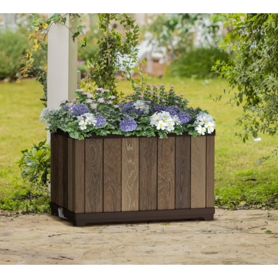 Keter Deco Rectangle Planter - donica skrzyniowa orzech