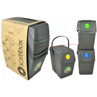 Prosperplast Kosz do segregacji odpadów Sortibox ISWB25S3 25 l kolory