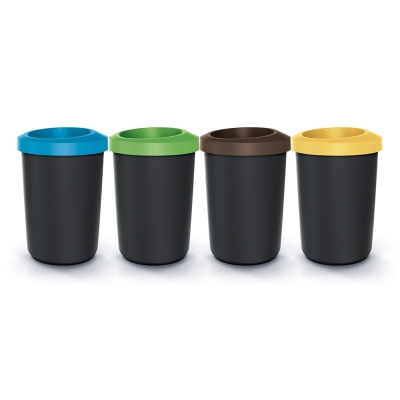 zestaw koszy na śmieci z kołnierzem Compacta R Drop Set 4 x 35 L