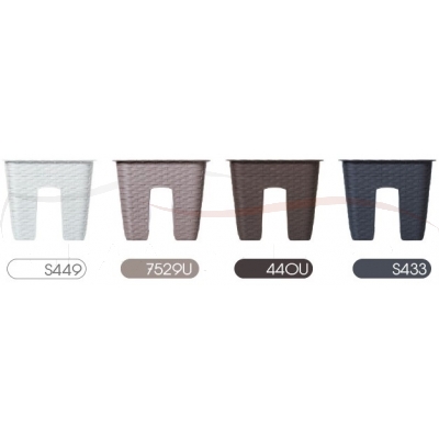 Prosperplast Doniczka Ratolla Railing Square DRLB400 kolory