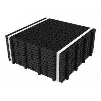 Płytka Podłogowa Atena Czarna Komplet - 11 Sztuk