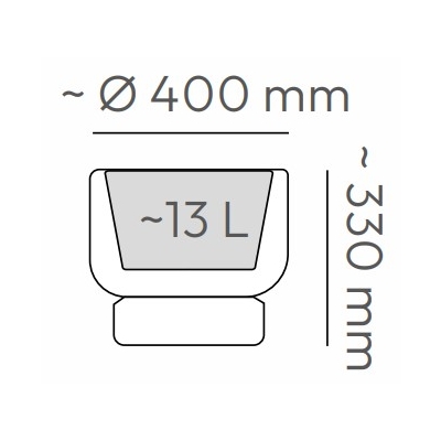 Prosperplast ETHICK Donica Molta base round TMBR40