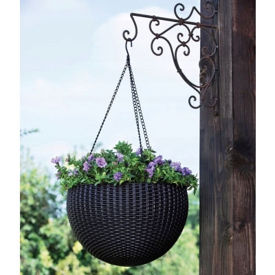 Keter rattan hanging sphere planter 8.6 L - donica wisząca