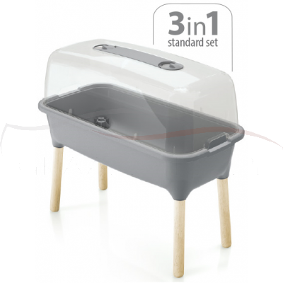 Prosperplast Rozsadnik Respana Planter Wood High Set ISEW780H