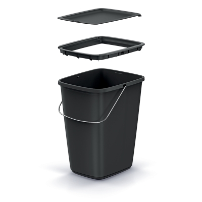 Kosz/wiaderko na śmieci z klapą Compacta Q Flap Basic 12 L