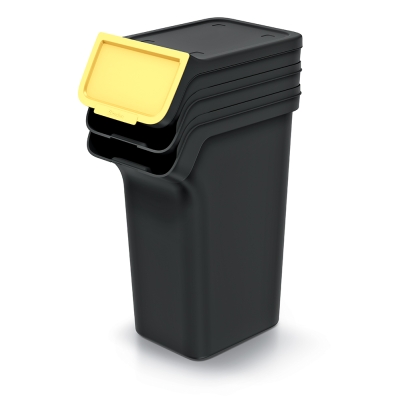 Zestaw koszy do segregacji Stackbox Q 3x25 L czarne