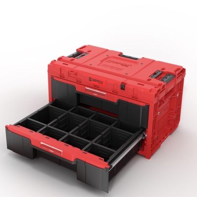 Skrzynia z szufladami Qbrick System ONE Drawer 2 Toolbox 2.0 Red Ultra HD