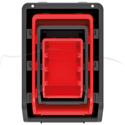 Pojemniki warsztatowe na listwach Kistenberg Settruck set of storage bins KST16 2kolory mix
