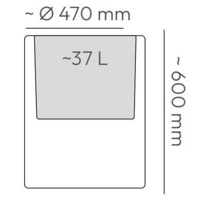Prosperplast ETHICK Donica TUBLA Round HIGH TTL48H