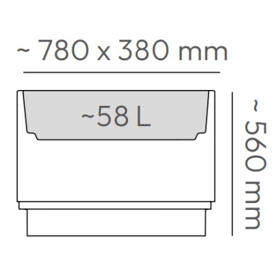 Prosperplast ETHICK - Donica Folka round CASE TFOC80