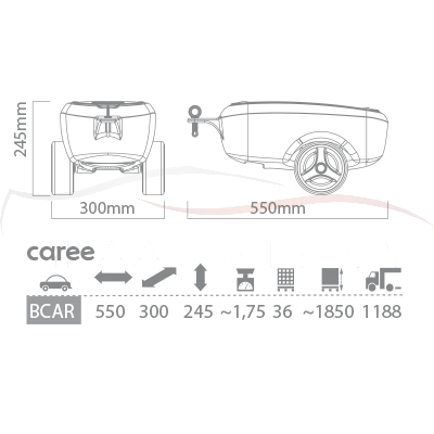 Brumee Przyczepka Caree BCAR kolory