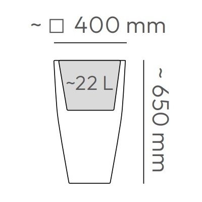 Prosperplast ETHICK Doniczka Mooda square TM40