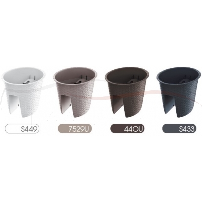 Prosperplast Doniczka Ratolla Railing Oval DRLB300 kolory