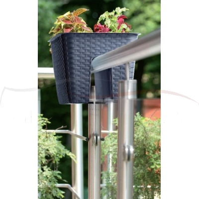 Prosperplast Doniczka Ratolla Railing Square DRLB400 kolory