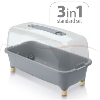 Prosperplast Rozsadnik Respana Planter Wood Low Set ISEW780