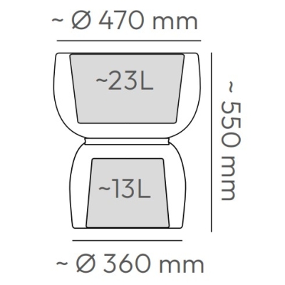 Prosperplast ETHICK Doniczka DUALA Round TDR48