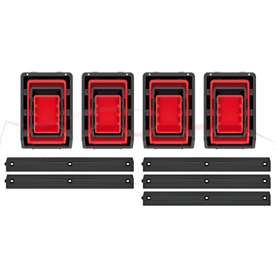 Pojemniki warsztatowe na listwach Kistenberg Settruck set of storage bins KST16 2kolory mix