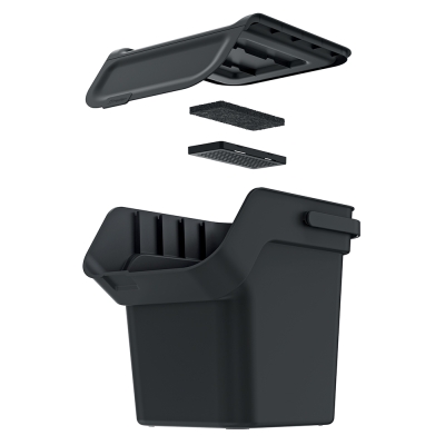 Kosze do recyklingu z filtrem Kaddi Q 4x20 L czarne