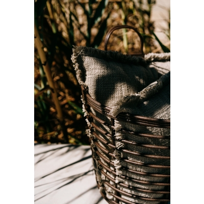 Kosz z ekomateriału Zanzi Basket Eco Wood 430W 40 litrowy