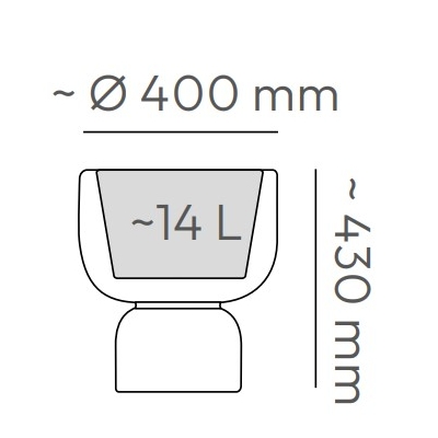 Prosperplast ETHICK Donica Molta grail TMG40