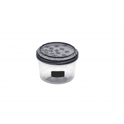 Komplet Okrągłych Pojemników TWIST z nalepkami- 3Szt.