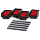 Pojemniki warsztatowe na listwach Kistenberg Settruck set of storage bins KST16 2kolory mix