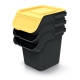 Kosze do recyklingu z filtrem Kaddi Q 3x20 L czarne
